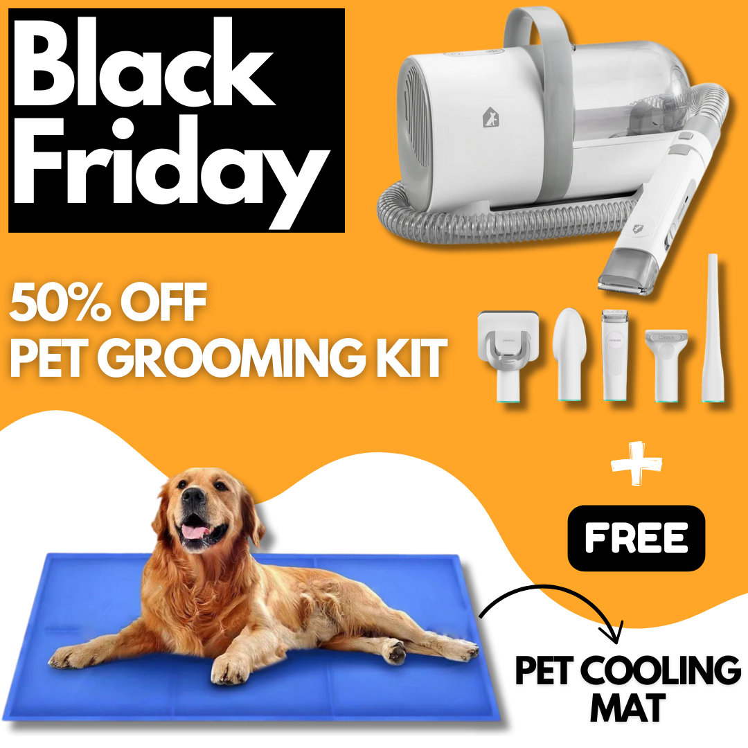 Paws & Purrz™ Advanced Pro 7-in-1 All-Inclusive Pet Grooming Kit + Pet Cooling Mat