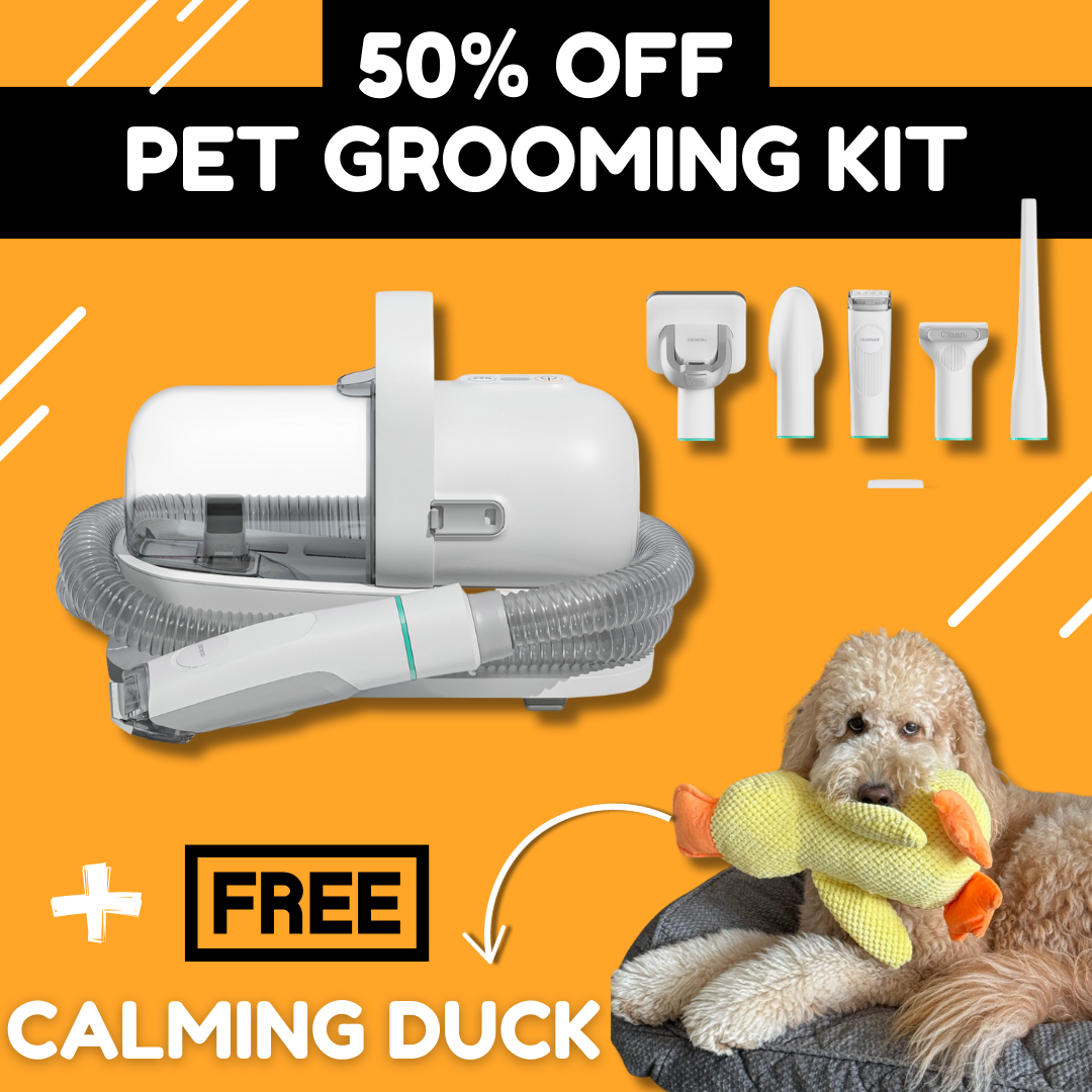 Paws & Purrz™ Advanced Pro 7-in-1 All-Inclusive Pet Grooming Kit + The Calming Duck